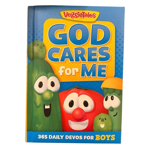 VeggieTales brand new God Cares For Me Daily Devos For Boys - Picture 1 of 2